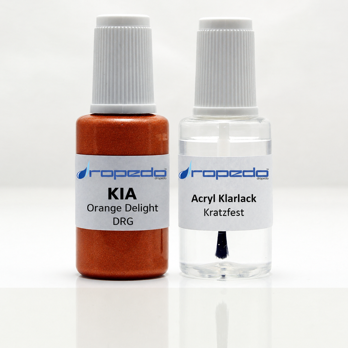 Lackstift-Set mit Klarlack für Kia DRG Orange Delight Metallic