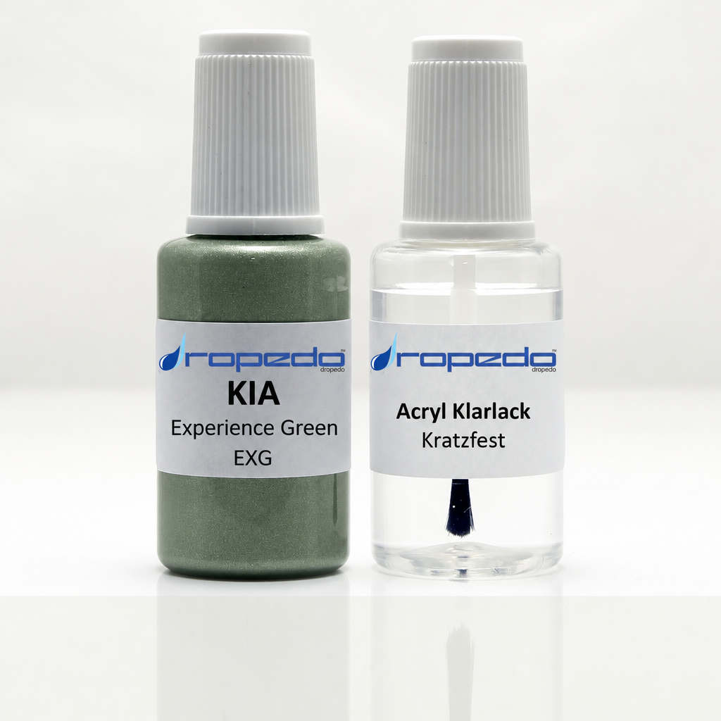 Lackstift-Set mit Klarlack für Kia EXG Experience Green Metallic