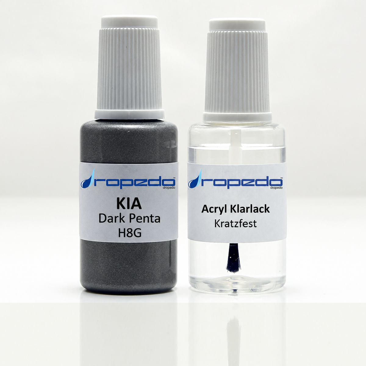 Lackstift-Set mit Klarlack für Kia H8G Dark Penta Metallic