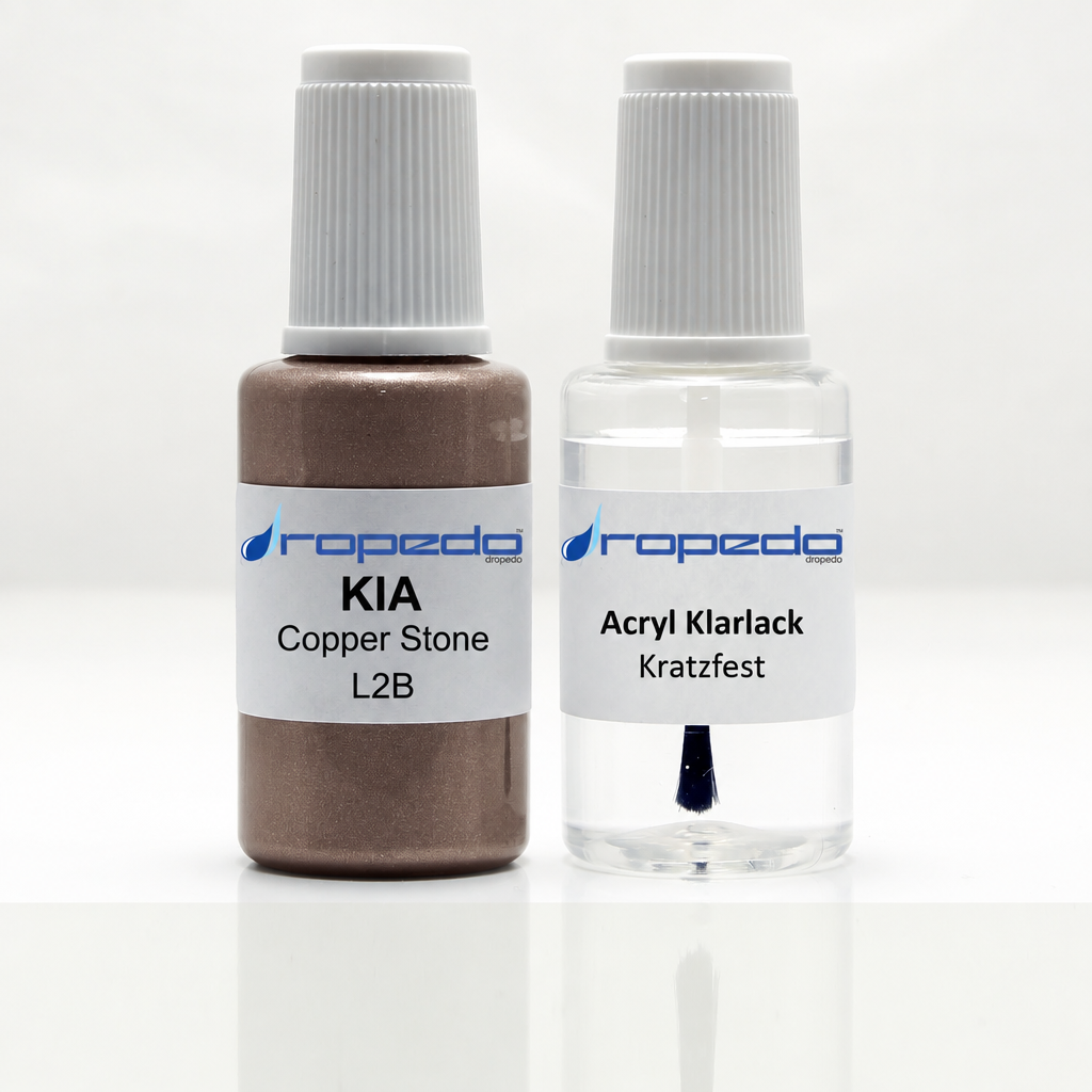 Lackstift-Set mit Klarlack für Kia L2B Copper Stone Metallic