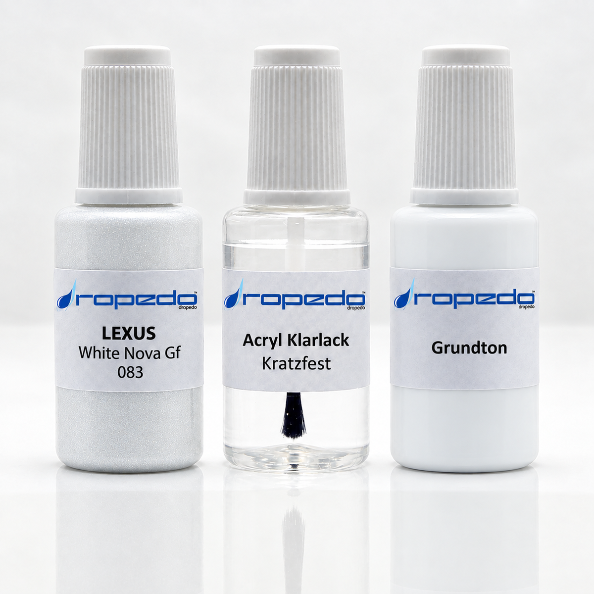 Lexus 083 White Nova Gf Lackstift-Set mit Grundton: Basislack, Klarlack und Grundton je 20 ml