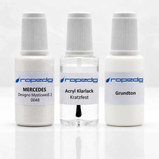 Lackstift-Set für Mercedes 0048 Designo Mysticweiß 2
