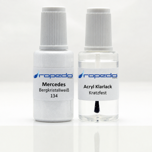 Lackstift-Set für Mercedes 134 Bergkristallweiß