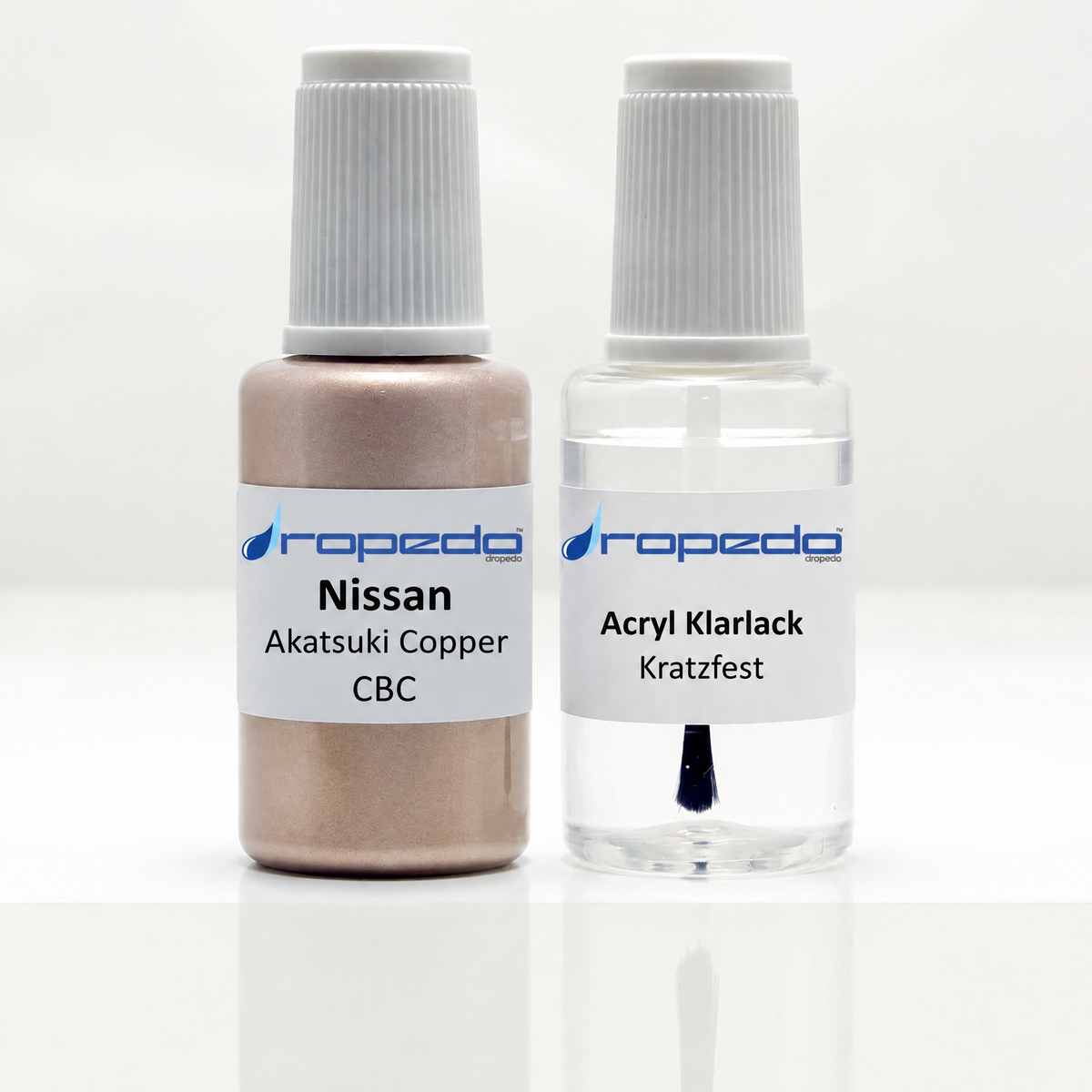 Nissan CBC Akatsuki Copper Lackstift, 20 ml Basislack und 20 ml Klarlack