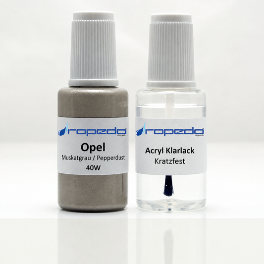 Lackstift-Set für Opel 40W Muskatgrau Pepperdust