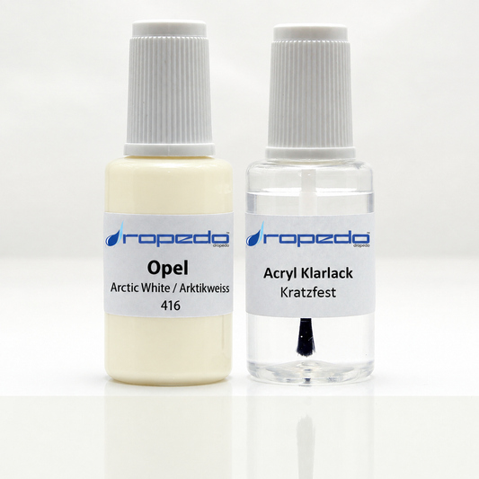 Lackstift-Set für Opel 416 Arctic White Arktikweiß