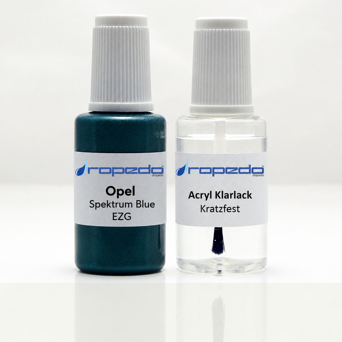 Opel EZG Spektrum Blue Lackstift, 20 ml Basislack und 20 ml Klarlack