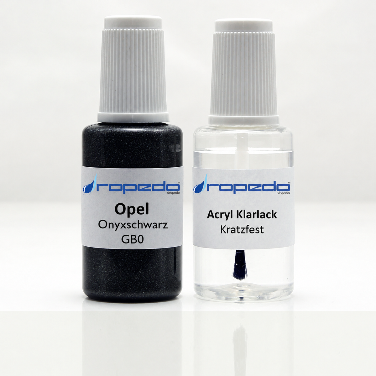 Opel GB0 Onyxschwarz Lackstift, 20 ml Basislack und 20 ml Klarlack
