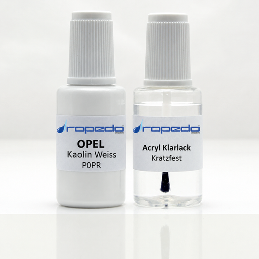 Lackstift-Set für Opel P0PR Kaolin Weiß