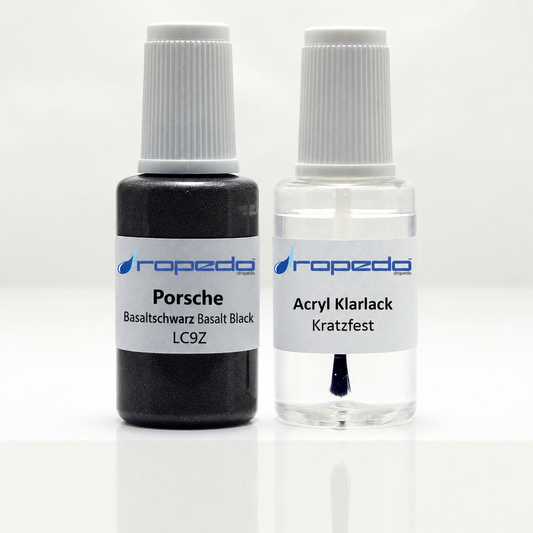 Lackstift-Set für Porsche LC9Z Basaltschwarz Basalt Black
