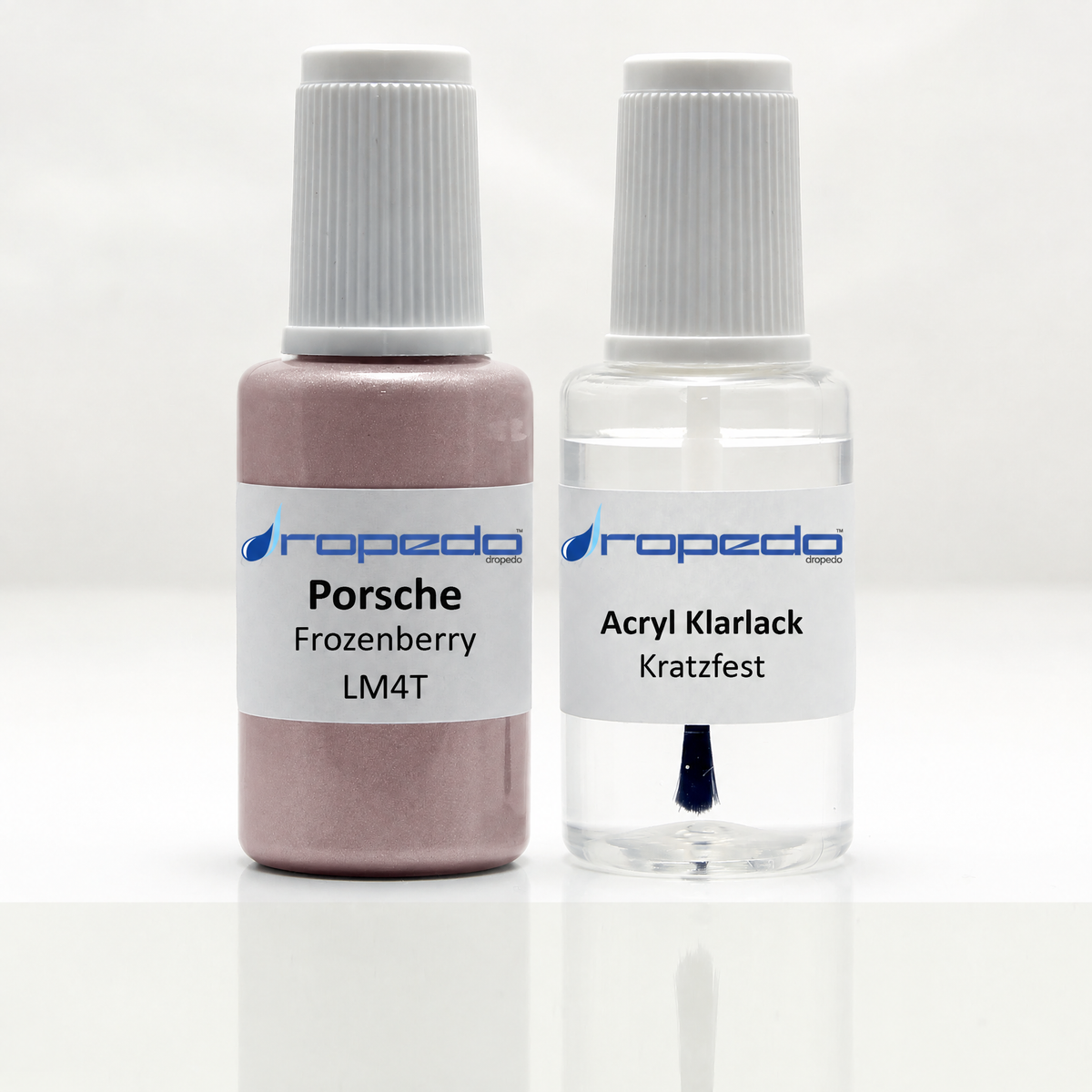 Porsche LM4T Frozenberry Lackstift, 20 ml Basislack und 20 ml Klarlack