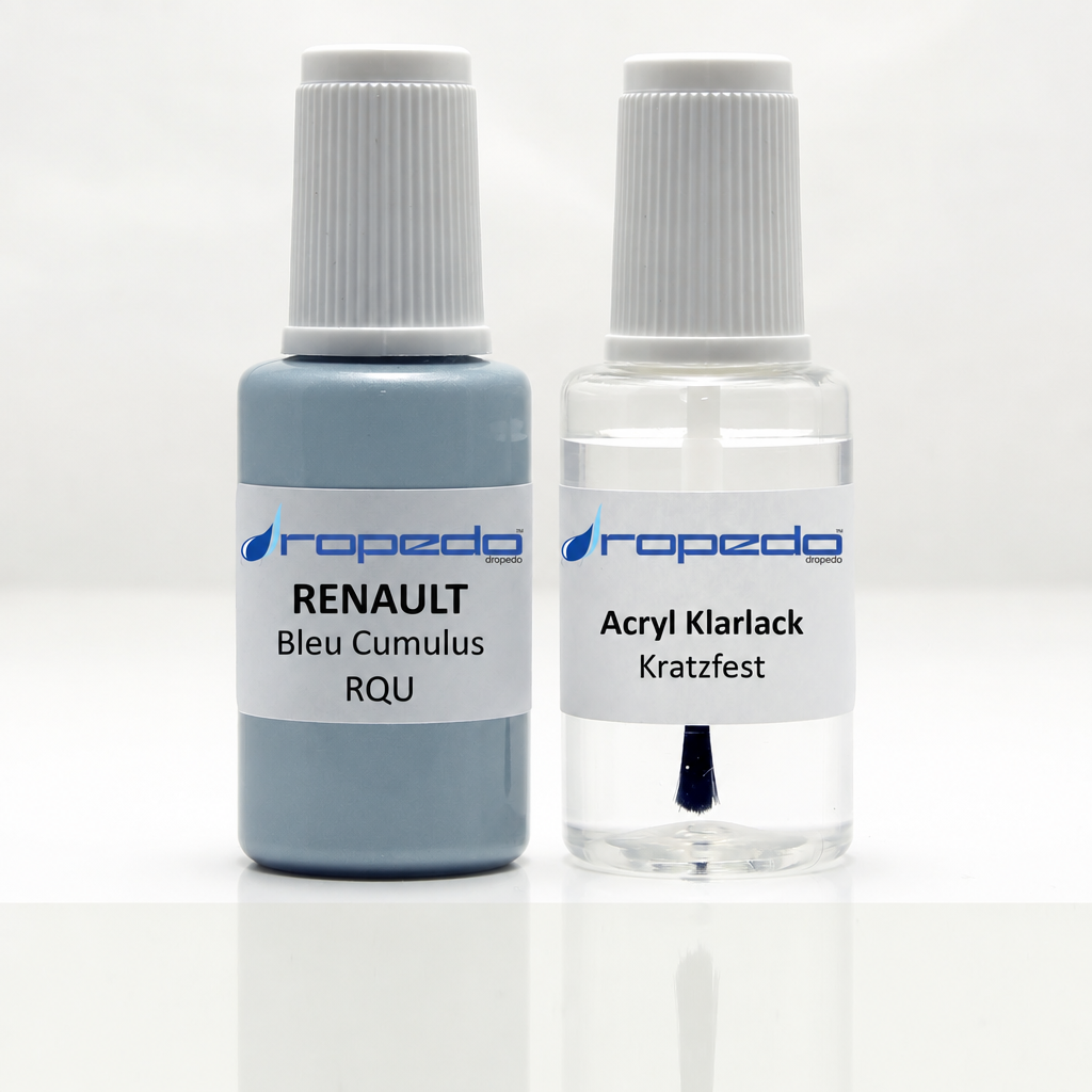 Lackstift-Set mit Klarlack für Renault RQU Bleu Cumulus
