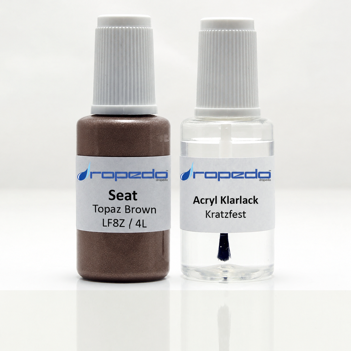Seat 4L Topaz Brown Lackstift, 20 ml Basislack und 20 ml Klarlack