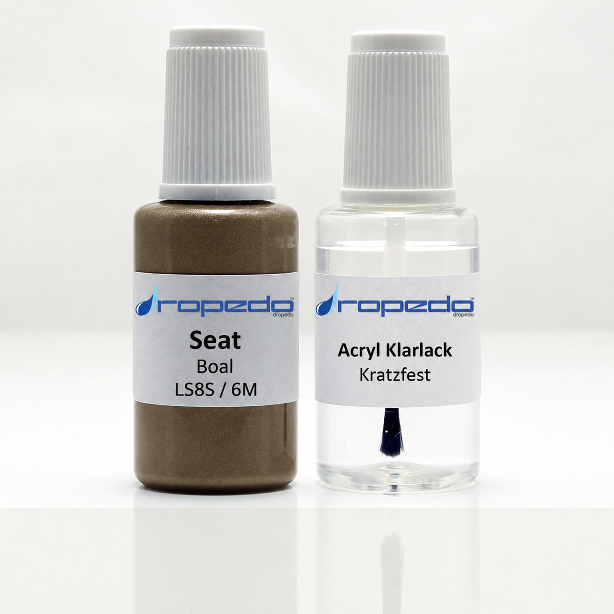 Seat LS8S / 6M Boal Lackstift, 20 ml Basislack und 20 ml Klarlack