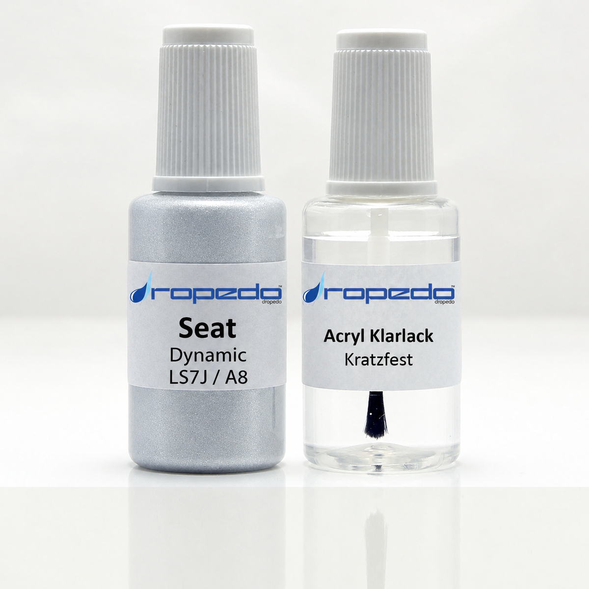 Seat A8 Dynamic Lackstift, 20 ml Basislack und 20 ml Klarlack