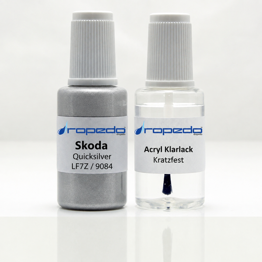 Lackstift-Set für Skoda 9084 Seda Quicksilver Smokey Grey