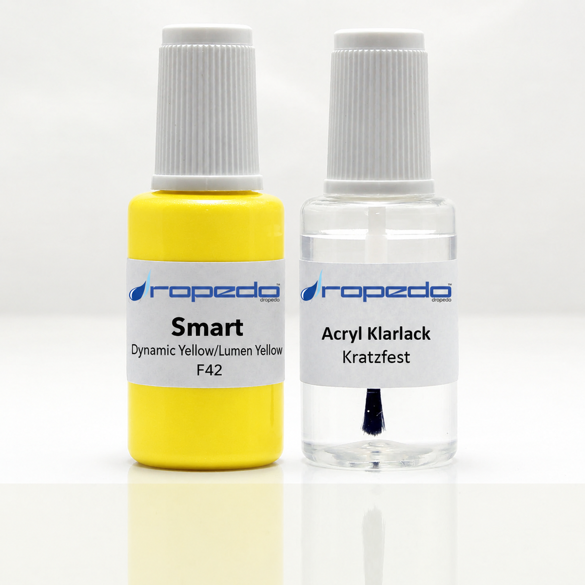 Smart F42 Dynamic Yellow/Lumen Yellow Lackstift, 20 ml Basislack und 20 ml Klarlack