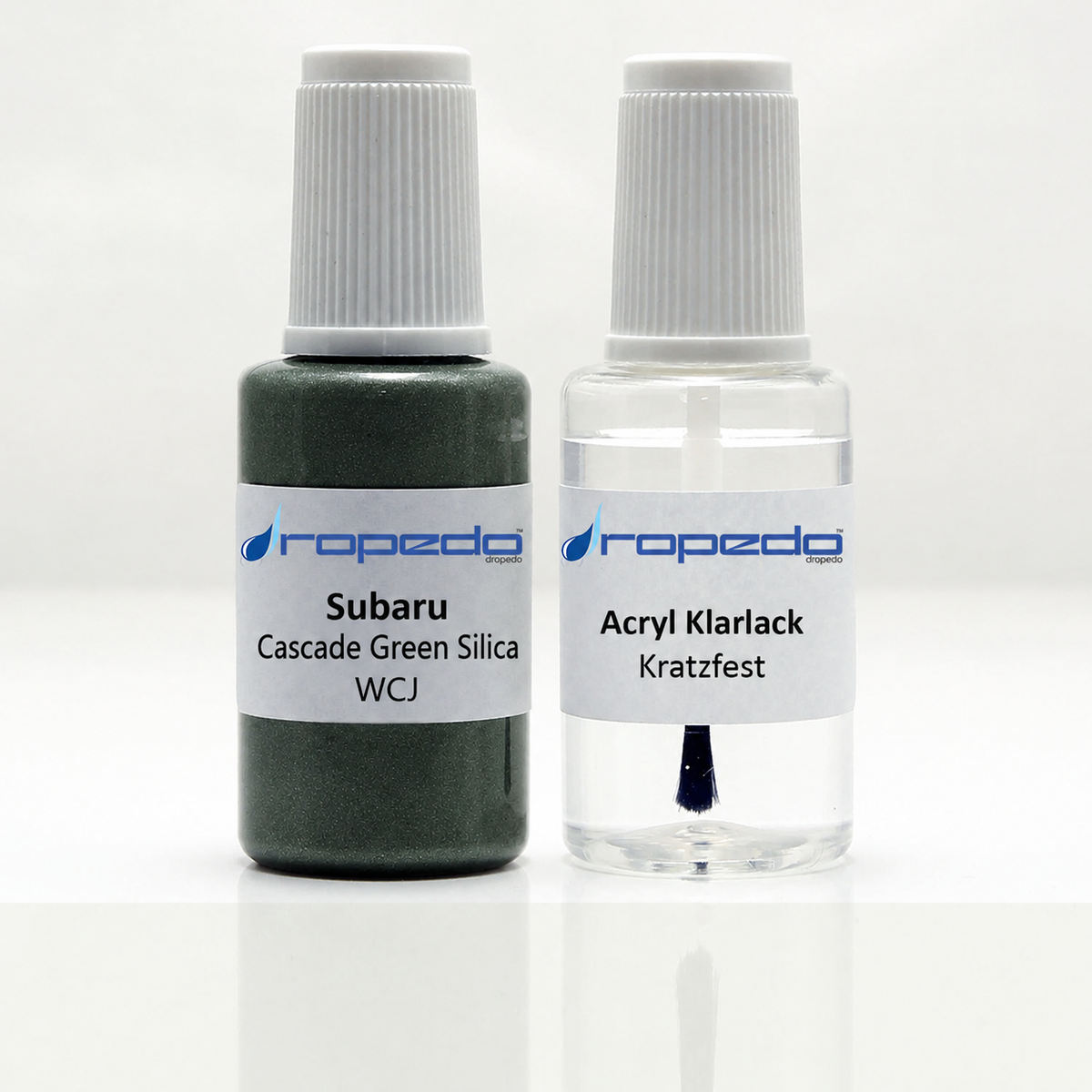 Subaru WCJ Cascade Green Silica Lackstift, 20 ml Basislack und 20 ml Klarlack