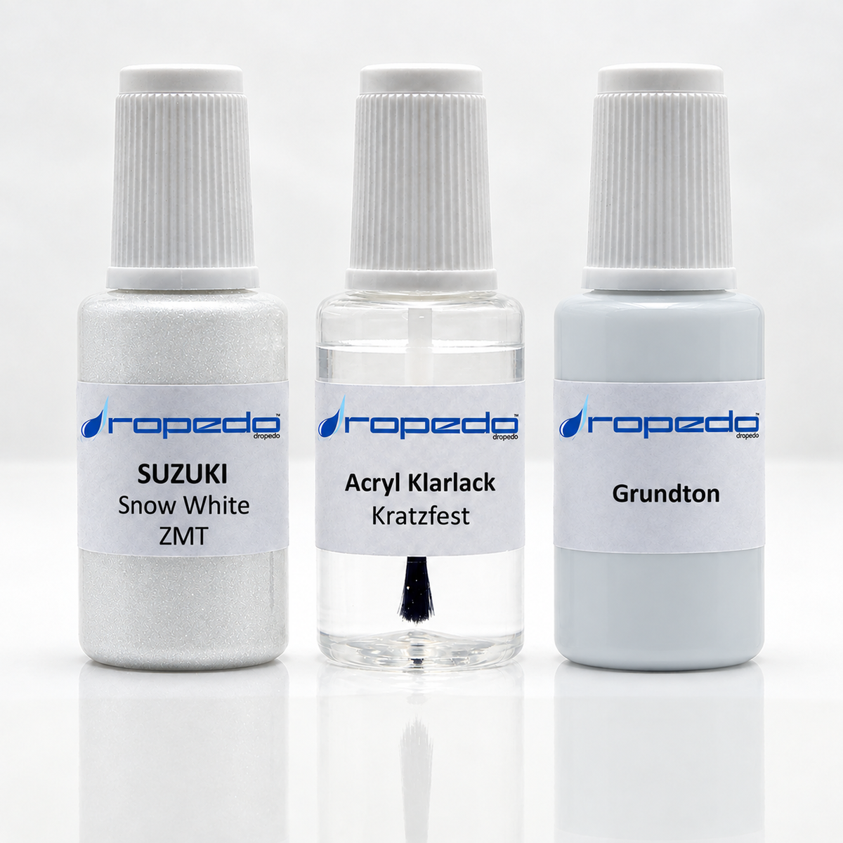 Suzuki ZMT Snow White Lackstift-Set mit Grundton: Basislack, Klarlack und Grundton je 20 ml