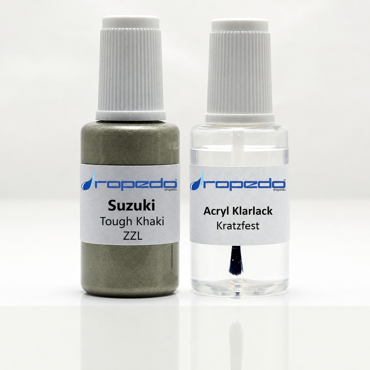 Suzuki ZZL Tough Khaki Lackstift, 20 ml Basislack und 20 ml Klarlack