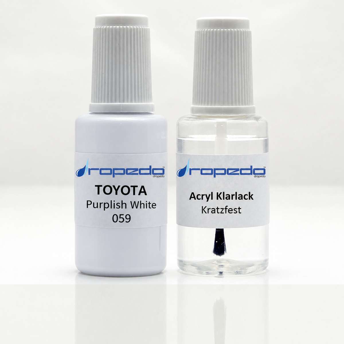 Lackstift-Set mit Klarlack für Toyota 059 Purplish White