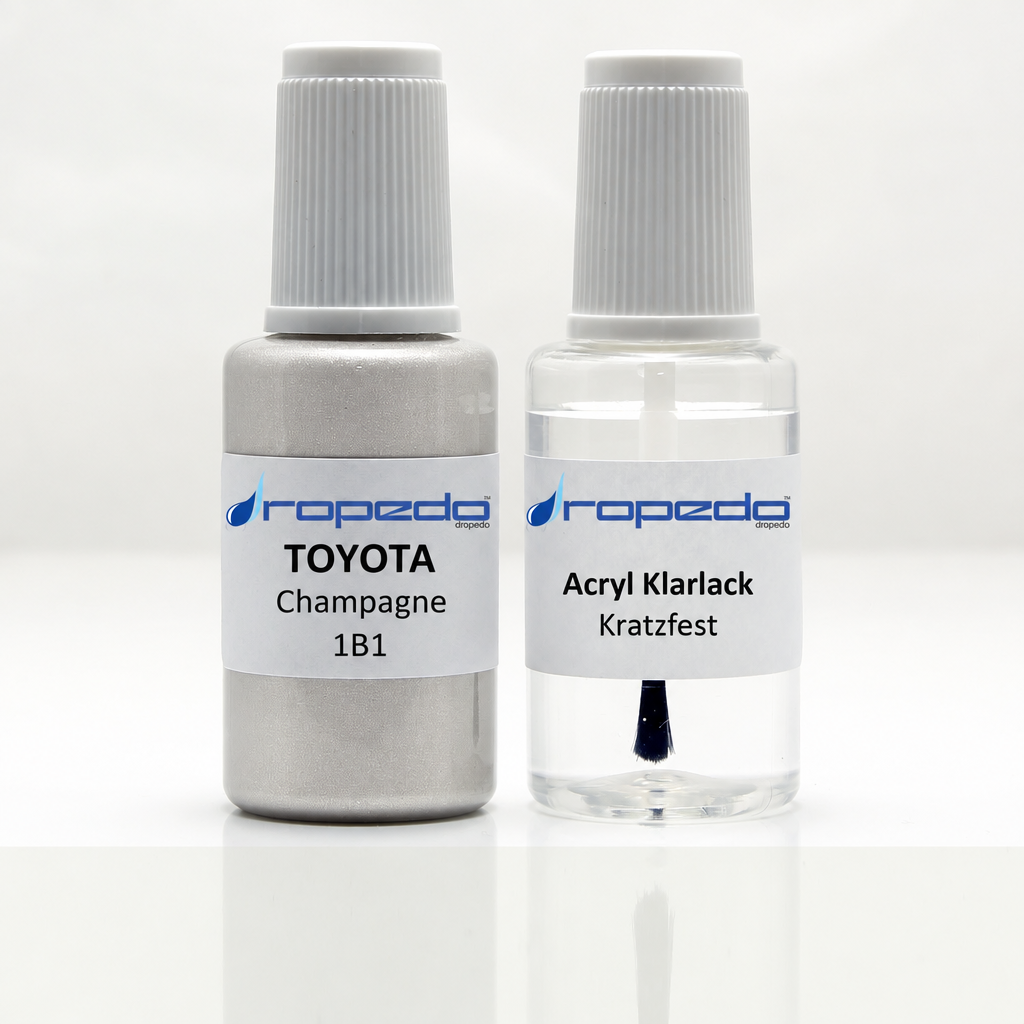 Lackstift-Set mit Klarlack für Toyota 1B1 Champagne Metallic