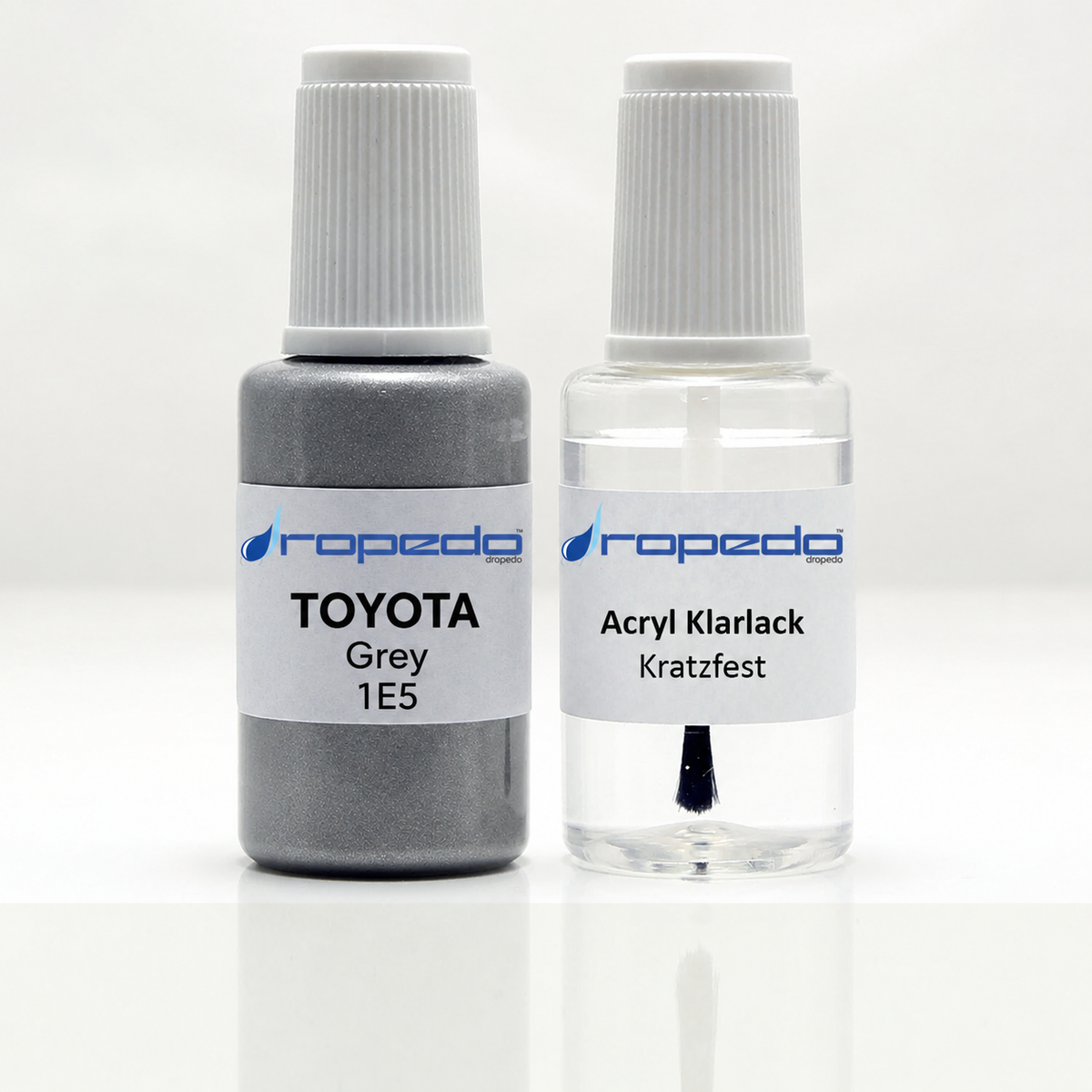 Lackstift-Set mit Klarlack für Toyota 1E5 Grey Metallic