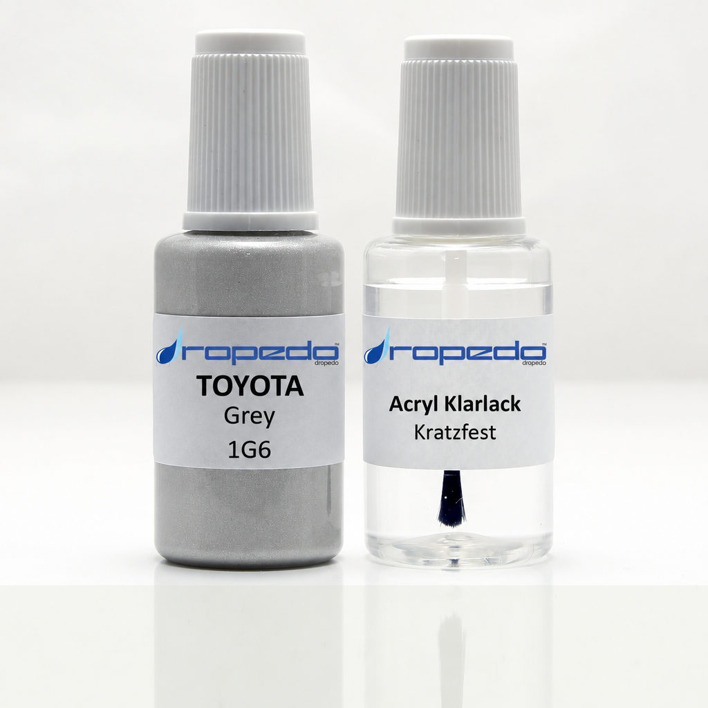 Lackstift-Set mit Klarlack für Toyota 1G6 Grey Metallic