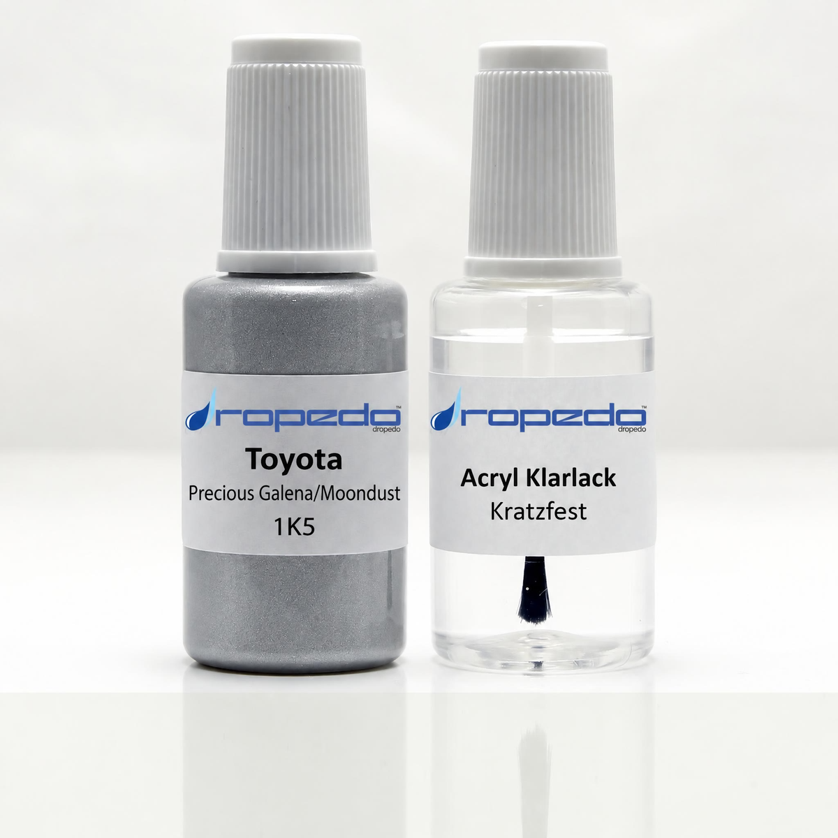Toyota 1K5 Precious Galena/Moondust Lackstift, 20 ml Basislack und 20 ml Klarlack