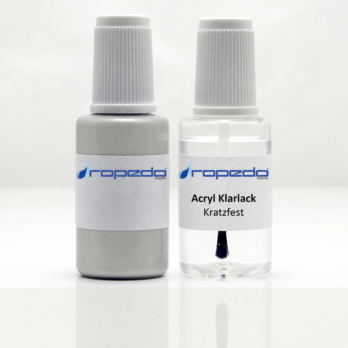 Toyota 1M4 Light Grey Lackstift, 20 ml Basislack und 20 ml Klarlack