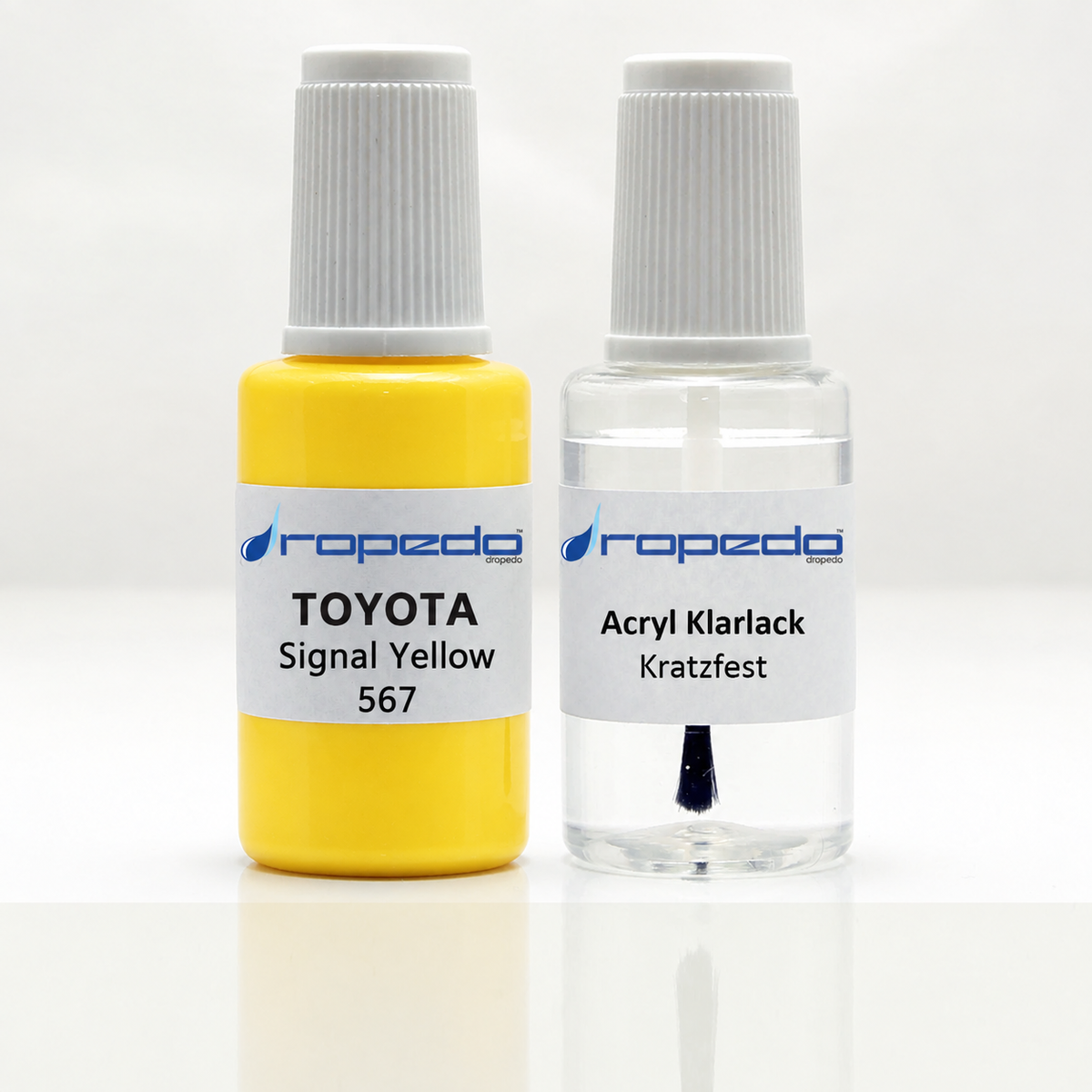 Lackstift-Set mit Klarlack für Toyota 567 Signal Yellow