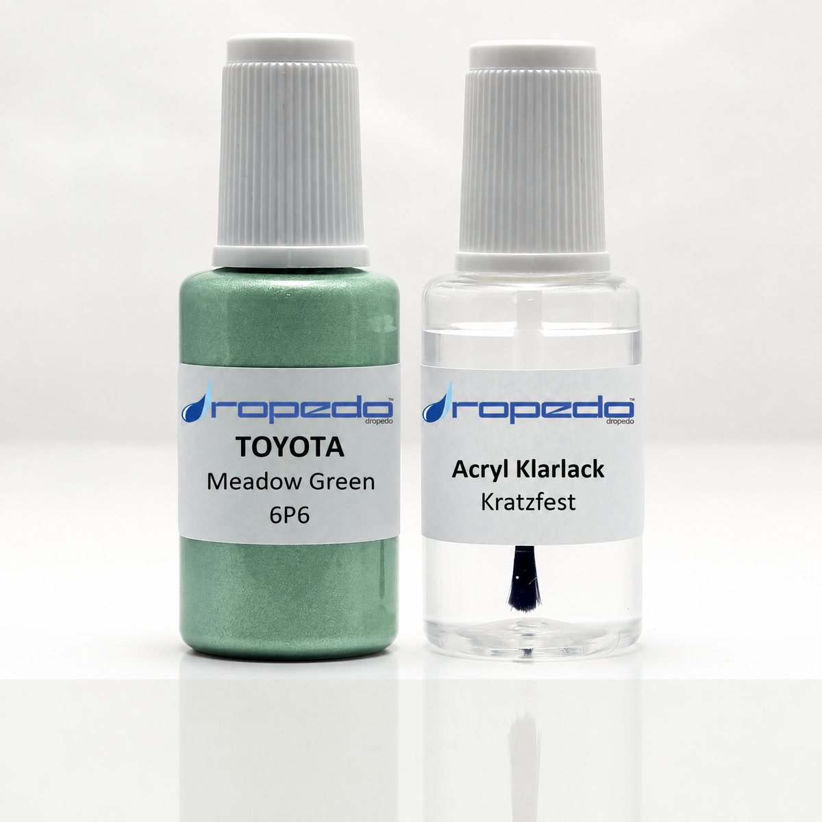 Lackstift-Set mit Klarlack für Toyota 6P6 Meadow Green Metallic