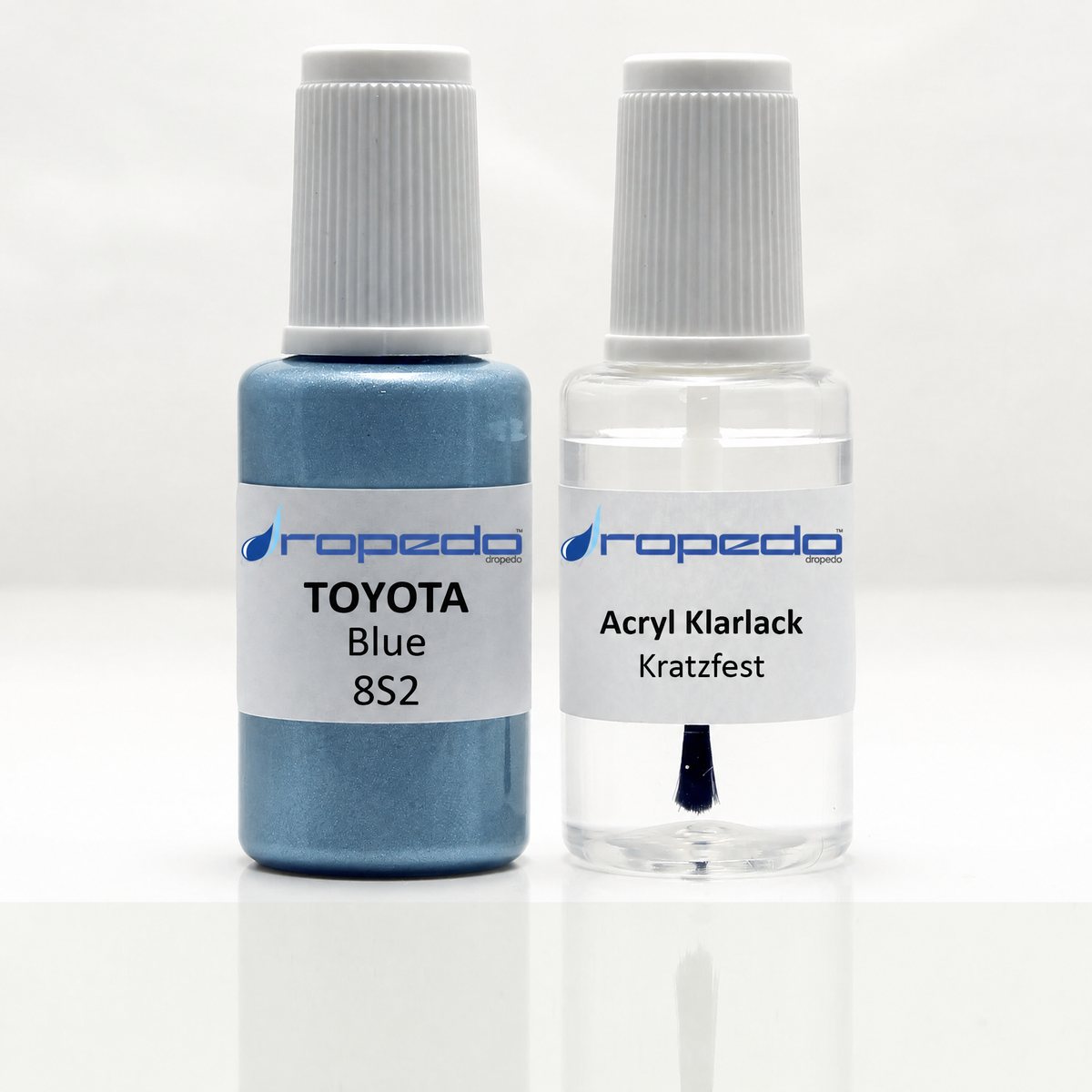 Lackstift-Set mit Klarlack für Toyota 8S2 Blue Metallic