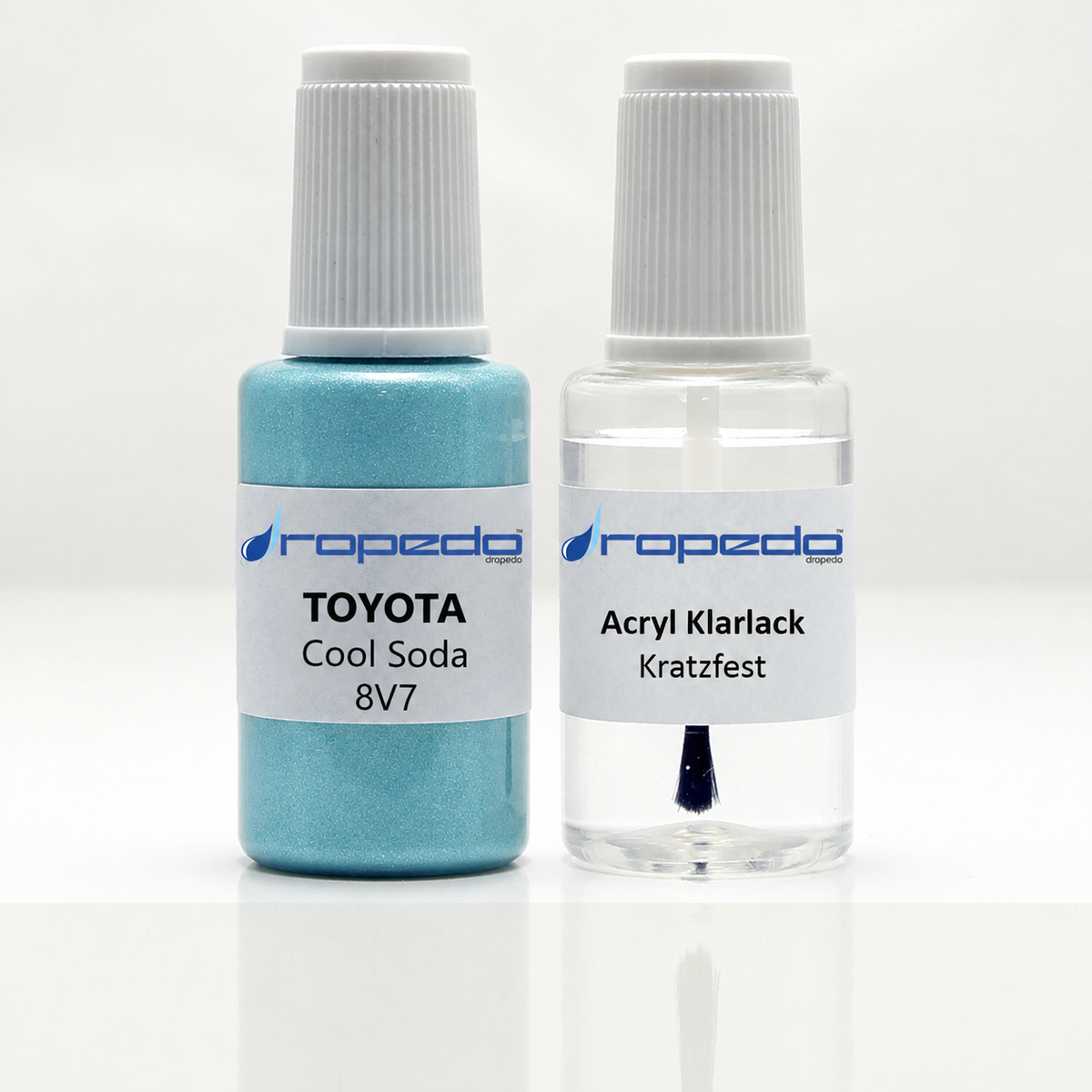 Lackstift-Set mit Klarlack für Toyota 8V7 Cool Soda Metallic