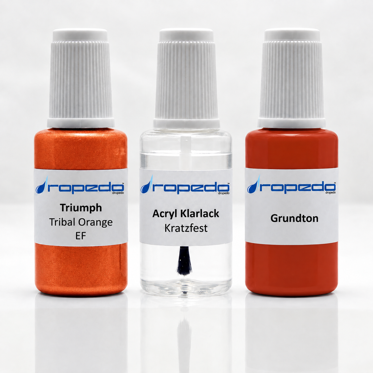 Triumph Motorrad EF Tribal Orange Lackstift-Set mit Grundton: Basislack, Klarlack und Grundton je 20 ml