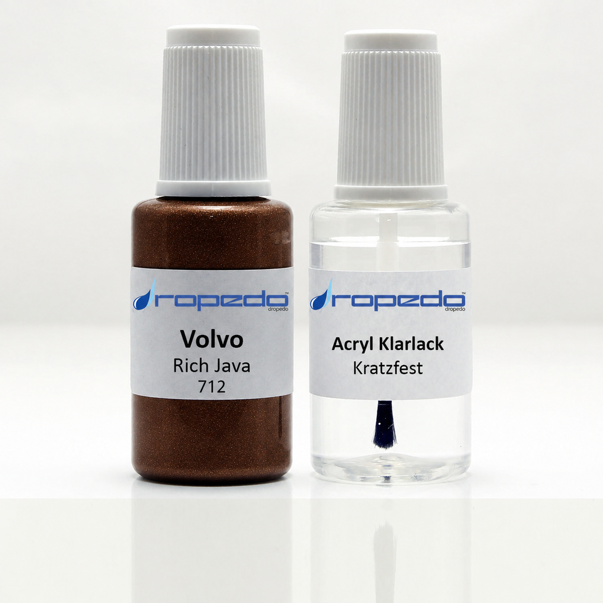 Volvo 712 Rich Java Lackstift, 20 ml Basislack und 20 ml Klarlack