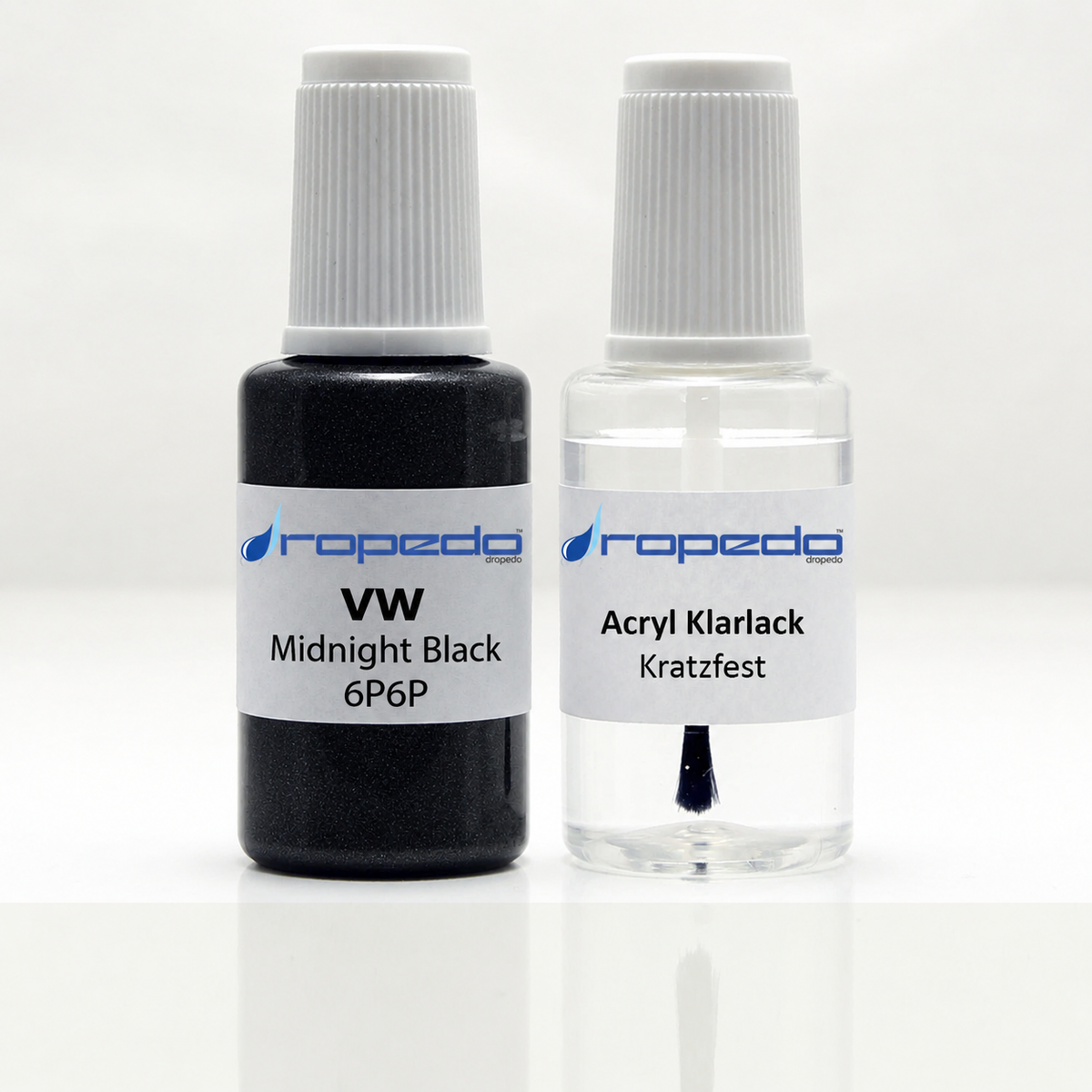 Lackstift-Set mit Klarlack für VW 6P6P Midnight Black Metallic