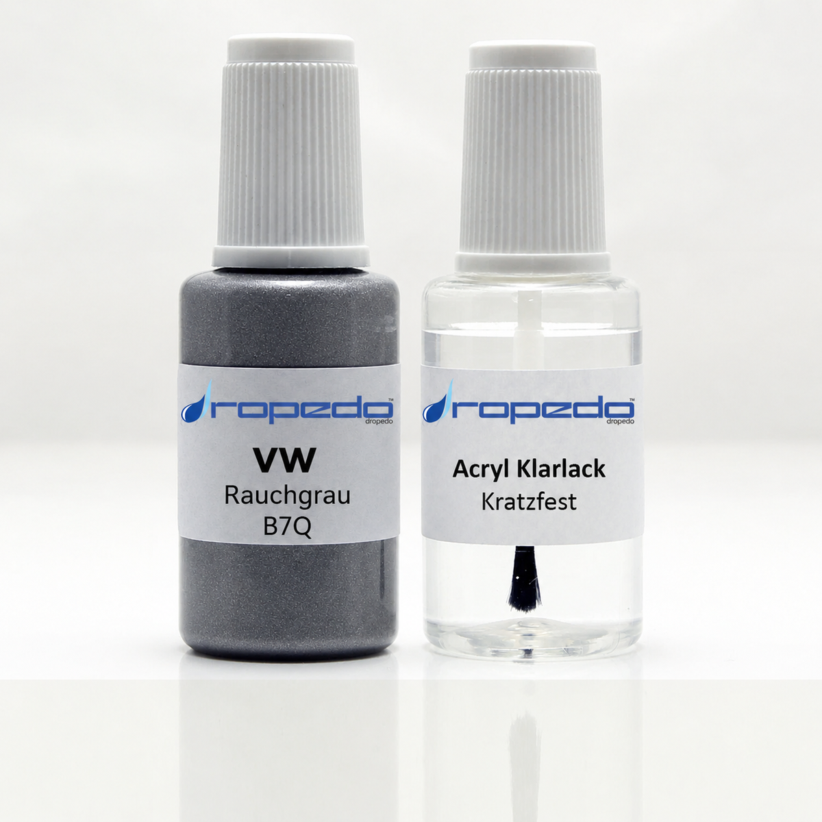 Lackstift-Set mit Klarlack für VW LB7Q Rauchgrau Metallic