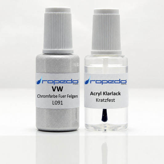 Lackstift-Set für VW L091 Chromfarbe Fuer Felgen