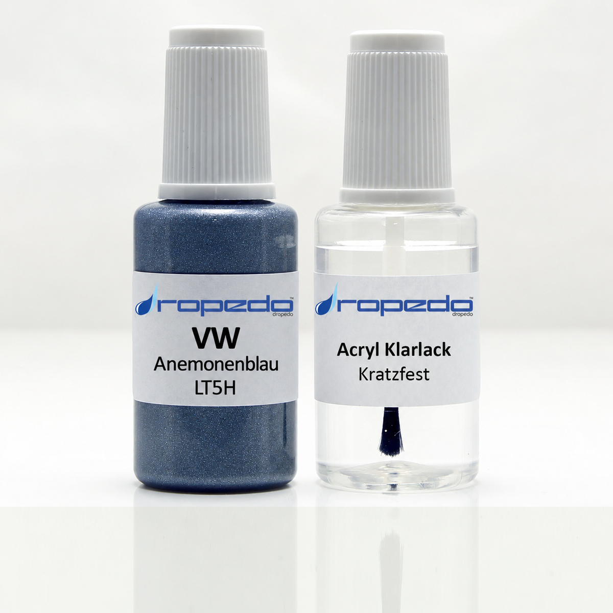 Lackstift-Set mit Klarlack für VW LT5H Anemonenblau Metallic