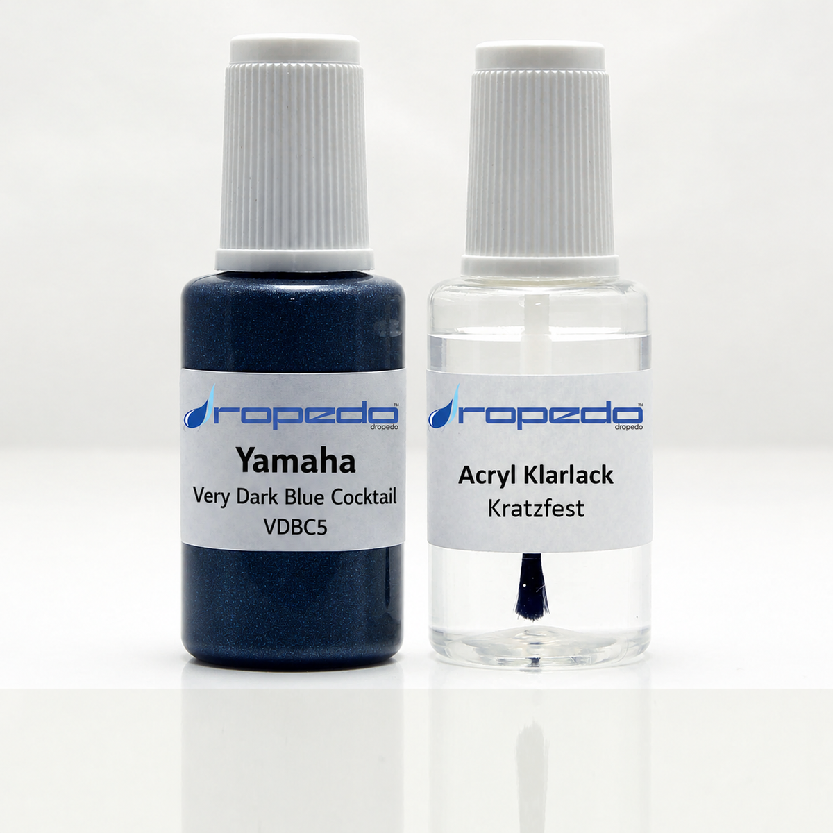 Yamaha Motorrad VDBC5 Very Dark Blue Cocktail Lackstift, 20 ml Basislack und 20 ml Klarlack