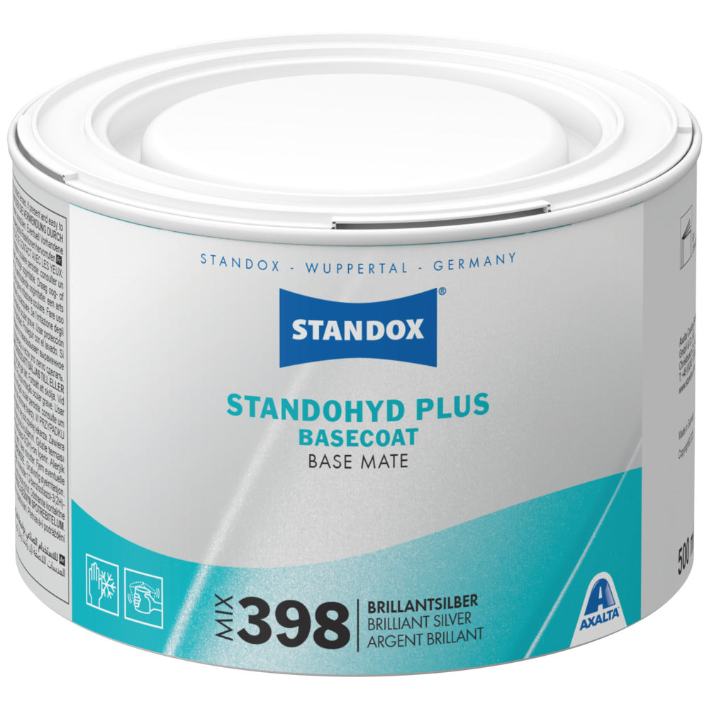 Standox Standohyd Plus Basecoat Basislack Mix 398 Brillantsilber 0,5L Dose