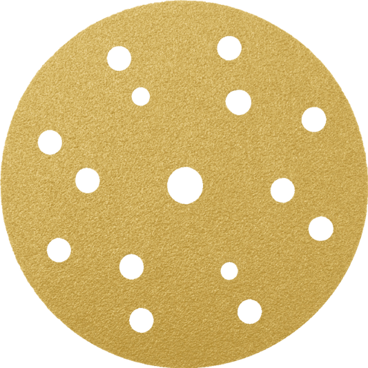 Radex GOLDENE SCHLEIFPAPIERSCHEIBEN MIT KLETTVERSCHLUSS - GOLD ABRASIVE PAPER DISCS WITH VELCRO Ø 150 mm