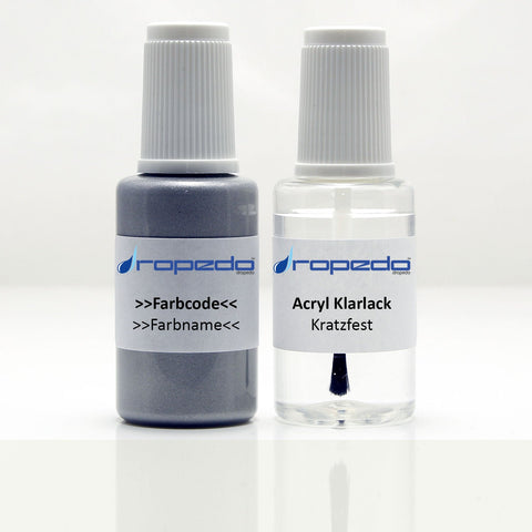 Lackstift-Set: Basislack nach Ihrem Farbcode und Acryl-Klarlack, je 20 ml