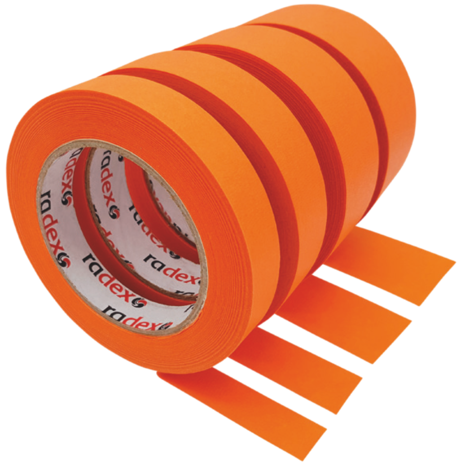 RADEX ORANGE MASKING TAPE 80ķC 18-48mm x 50m
