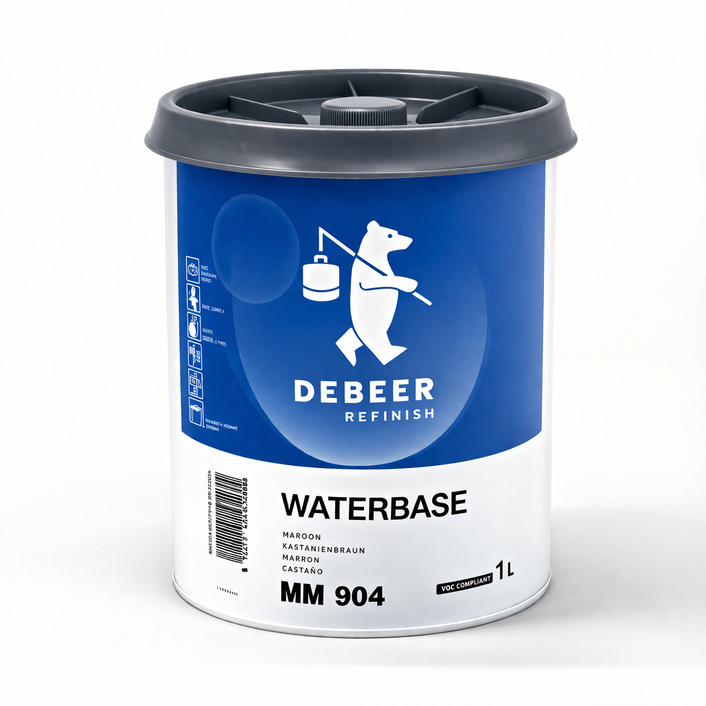 DeBeer Waterbase 900+ Mischlack MM 904 Kastanienbraun, 1-Liter-Dose