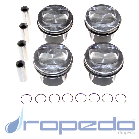 4x Kolbensatz mit Bolzen Standardmaß für VAG 1.4 TFSI Neu