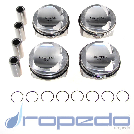 4x Kolbensatz mit Bolzen 23mm Standardmaß für VAG 1.8 TFSI Neu