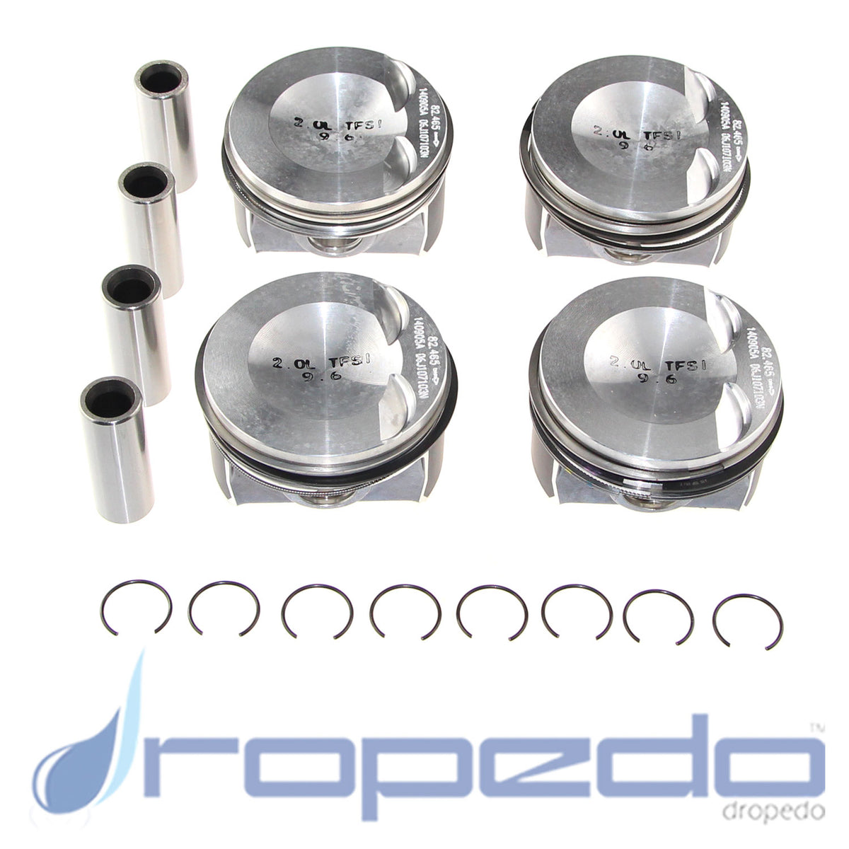 4x Kolbensatz Standardmaß für VAG 2.0 TFSI Bolzen 21mm Neu