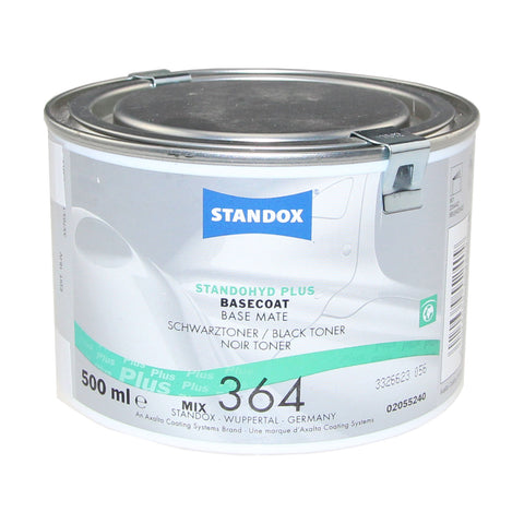 Standox Standohyd PLUS Basislack MIX 364 Schwarztoner 0,5L Dose